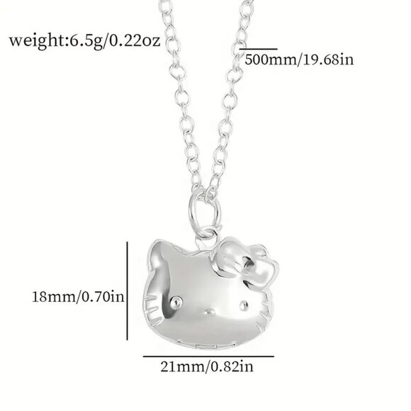 1pc Adorable Y2K Hello Kitty Cat Pendant Necklace - Picture 5 of 5
